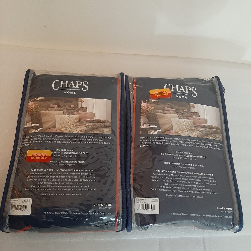 CHAPS HOME Brittany Plaid Euro shams - Picture 14 of 15